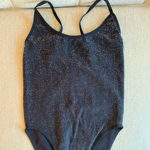 Glitter bodysuit (black)